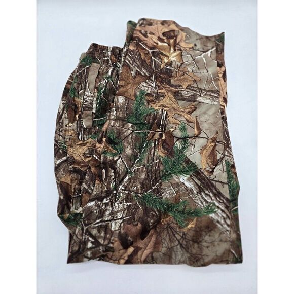 Deer Camp Mens 2X Camouflage Hunting Pants 100% Polyester Elastic Waist Fall Pat - Picture 2 of 12